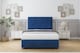 image 1 of Sloomy Lancaster Navy Plush Divan Bed With Mattress 2 Drawers Right Side With 54" Floor Standing Headboard & 12" Matching Footboard 4' Small Double | Blue | Navy | Small Double | 1