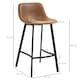 image 3 of HOMCOM Industrial Bar Stools Set of 2, Bar Chairs, Brown