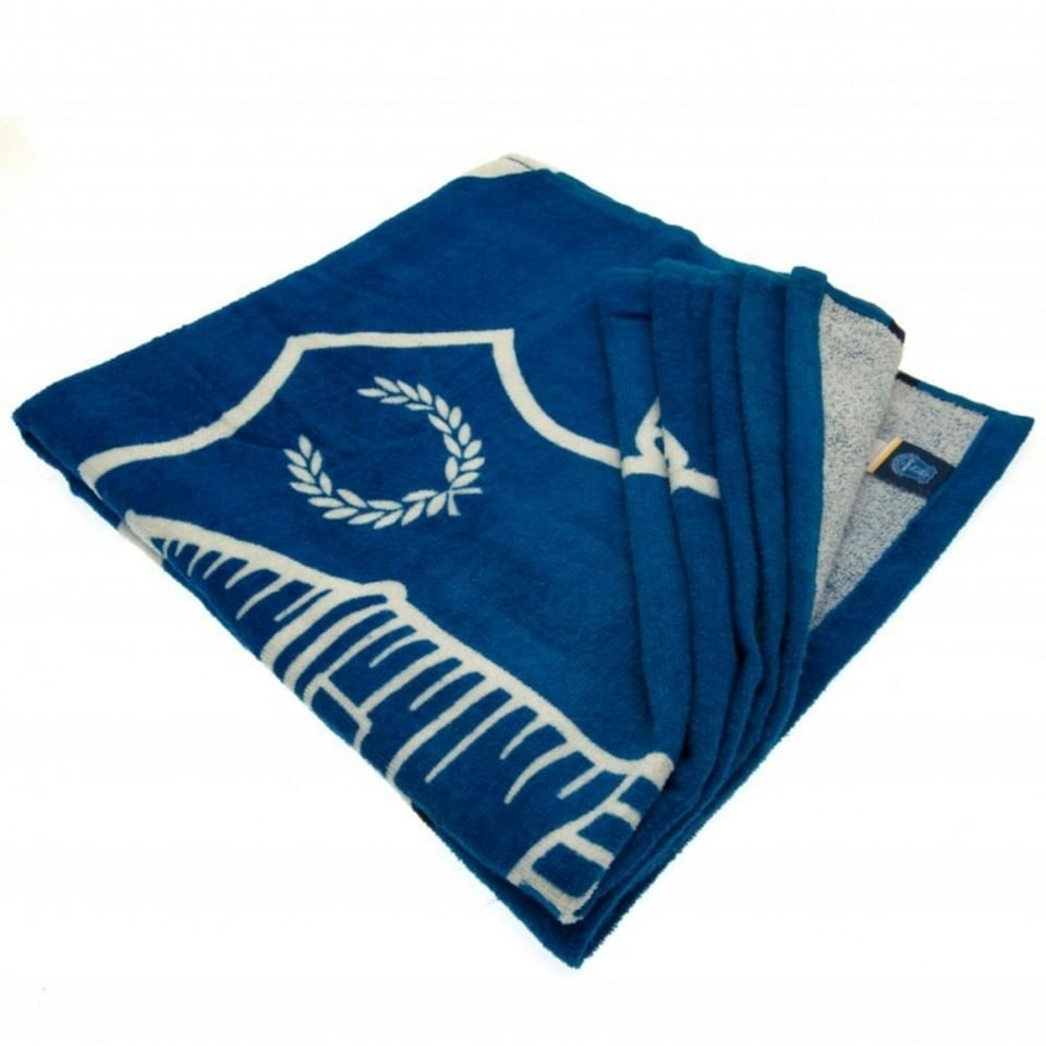 image 1 of Everton FC Pulse Beach Towel - Blue - 140cm x 70cm