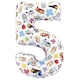 image 1 of Bluey Number 5 Giant Foil Helium Balloon 66cm / 26 in
