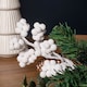 image 6 of 20cm Christmas Eucalyptus Pick with White Frosted Berries and Pinecone