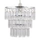 image 7 of Three Tier Acrylic Crystal Light Shade | Clear | Chrome | Medium | 1