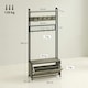 image 7 of HOMCOM Industrial Hall Tree Coat Rack Stand with Shoe Cabinet | Grey | Black | 80W x 30D x 180H cm | 1