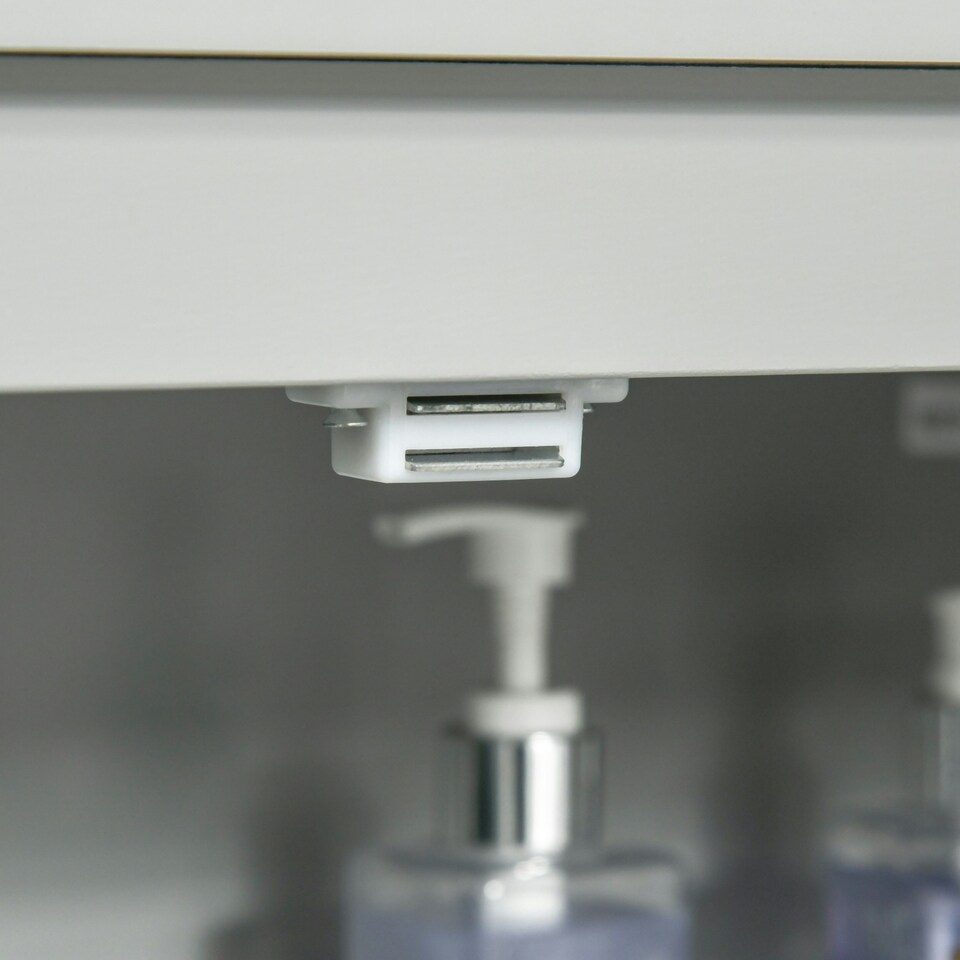 image 1 of kleankin Bathroom Cabinet, Freestanding Floor Cabinet with Storage, Grey Grey