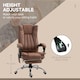 image 3 of Vinsetto High Back Office Chair with Vibration Massage and Heat, Brown