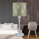image 4 of Chrome Jewelled Table Lamp with Sage Green Fern Shade Chrome | Green
