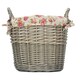 image 3 of Craft Basket With Garden Rose Lining | Brown | Brown | One Size
