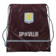 image 1 of Aston Villa FC Up The Villa Drawstring Bag | Brown | Brown/Blue/Yellow | One Size | 1