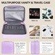 image 7 of 2 Piece Suitcase Set: Vanity Case & Cabin with Cupholder, TSA Lock | Purple | Mauve Lilac