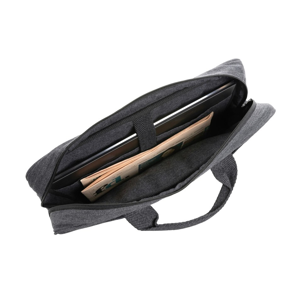 image 1 of XD Collection Laluka Recycled Cotton Aware Laptop Bag - Anthracite - One Size | Grey