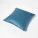 image 5 of Homescapes Teal Filled Velvet Cushion with Piped Edge - 46 x 46 cm | Blue | Turquoise | 1