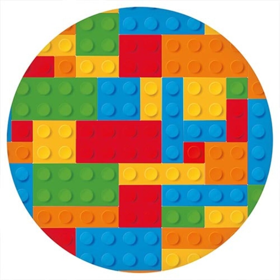 image 1 of Building Blocks Paper Cupcake Cases - Pack of 60
