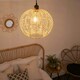 image 2 of ValueLights Vine Wood - Rattan Natural Globe Ceiling Pendant Shade and LED Bulb