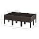 image 7 of Outsunny 6-piece Elevated Flower Bed Vegetable Herb Planter Plastic, Brown