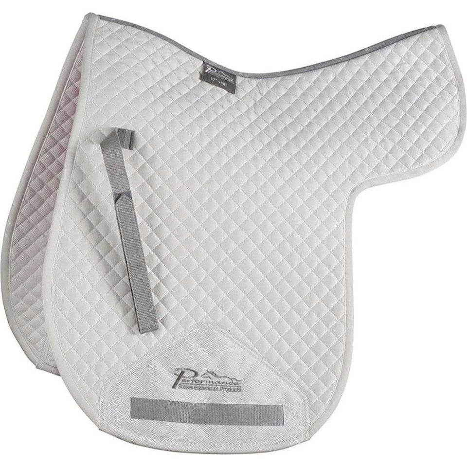 image 1 of Performance Suede Horse Numnah - White - 15in - 16.5in