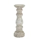 image 1 of Hill Interiors Ceramic Column Candle Holder - Stone - 45cm x 16cm x 16cm