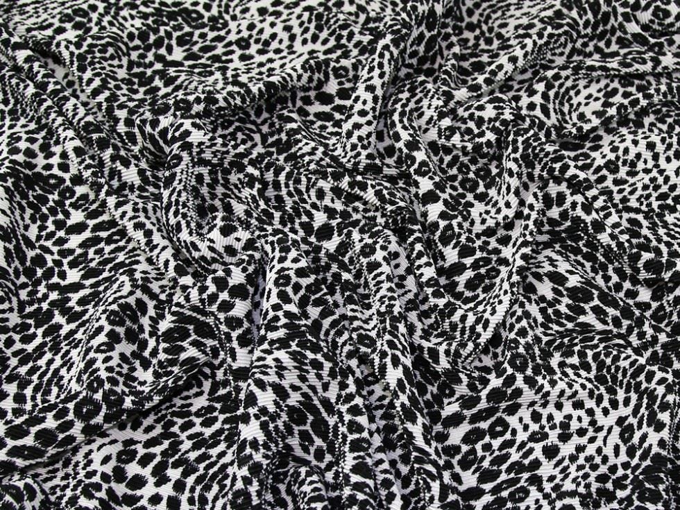 Black Pleated Plisse Fabric for Dressmaking, 145cm / 57" Wide - per metre