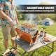 image 4 of Outsunny Charcoal BBQ Grill Portable with Tilting Grate | Orange | Black | 40 x 28 x 25.5 cm