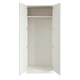 image 2 of Shaker White Double Wardrobe with Single Rail White