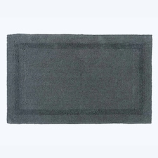 Homescapes Luxury Reversible Extra Large Bath Mat | Grey | 70 x 120 cm