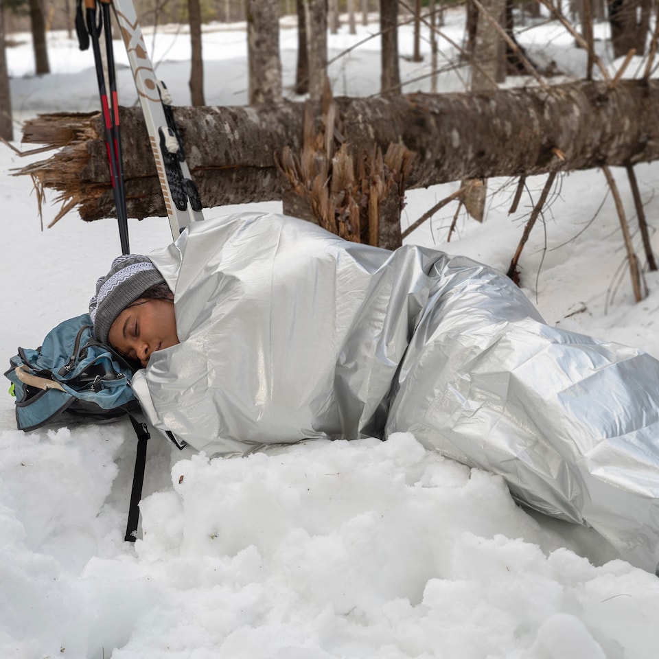 image 1 of Thermal Bivvy with Whistle - Survival Emergency Shelter & Sleeping Bag | Grey | Grey