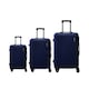 image 1 of Groundlevel Cosmic Hard Sheel 3 Piece Luggage Set 4 Wheel Spinners Travel Suitcases | Blue | Navy
