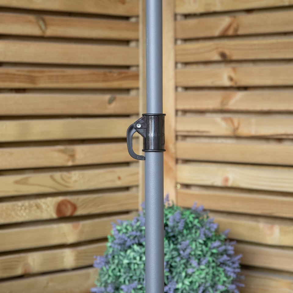 image 1 of 1.7m Outdoor Garden Patio Parasol Sun Shade in Grey