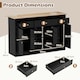 image 10 of COSTWAY Buffet Sideboard Kitchen Storage Cabinet 3 Drawers Black | Black