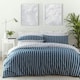 image 1 of Harvard Stripe Print Duvet Cover Set - King - Blue