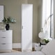 image 3 of Phoenix Wardrobe 1 Door Space Saving Bedroom Home Furniture Clothing Storage Unit | White