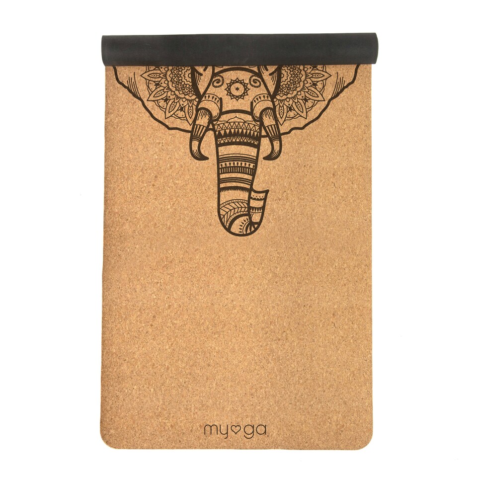 image 1 of Myga Elephant Extra Large Cork Yoga Mat