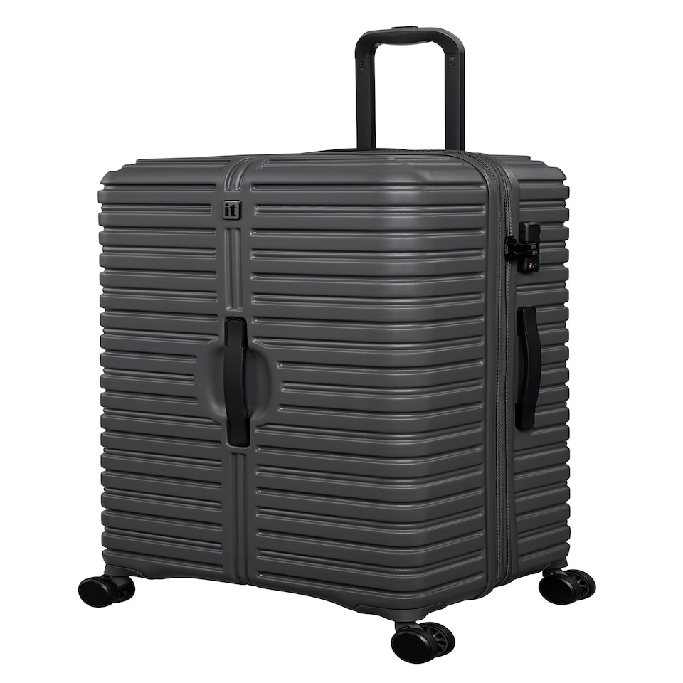 image 1 of IT Luggage Jumbo Charcoal Large Suitcase with TSA Lock Grey | Large