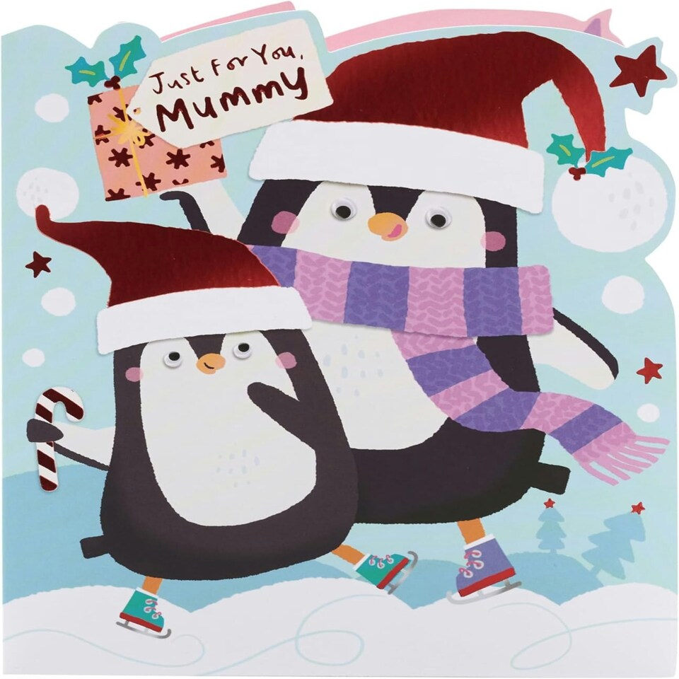 image 1 of Cute Penguins Design Mummy Christmas Card