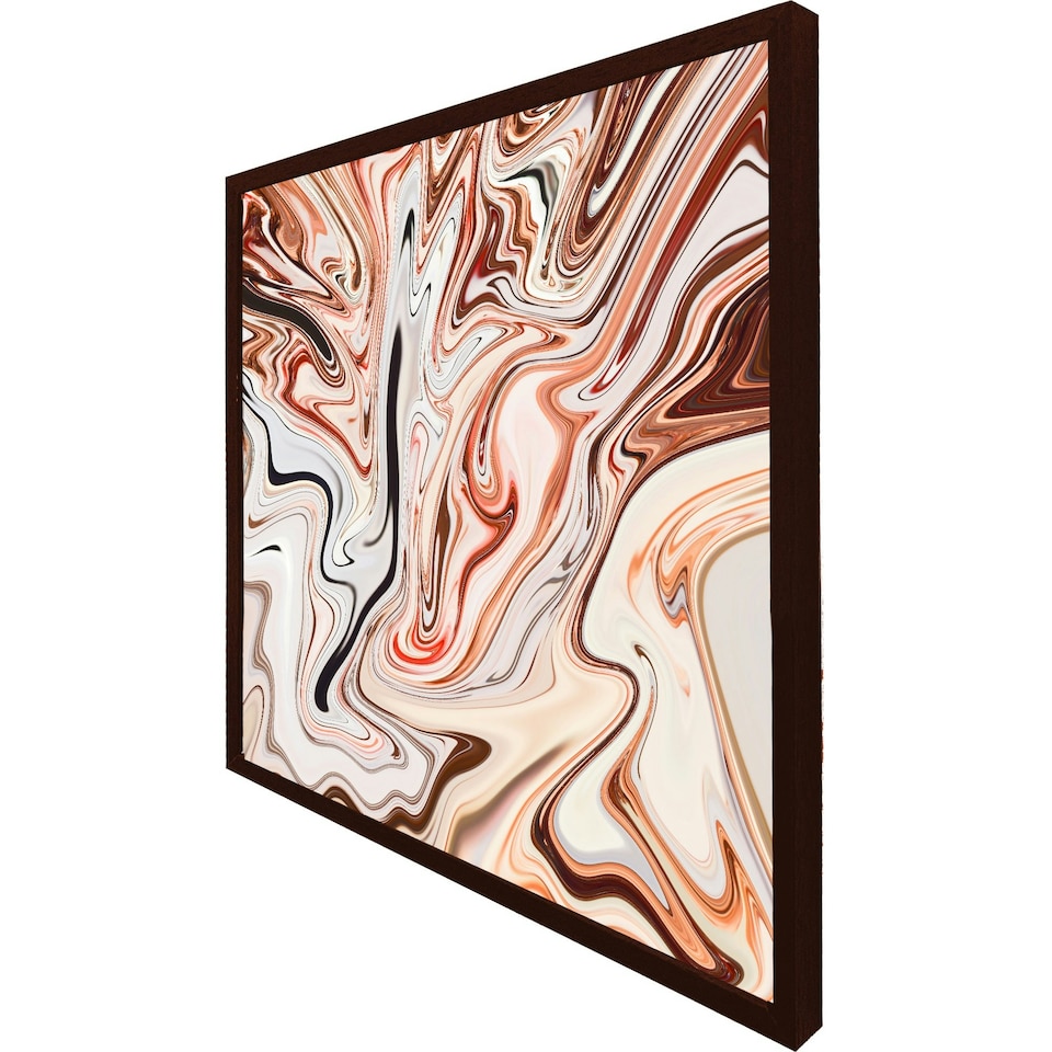 image 1 of Pink rippled marble (Picture Frame) Grey | XL