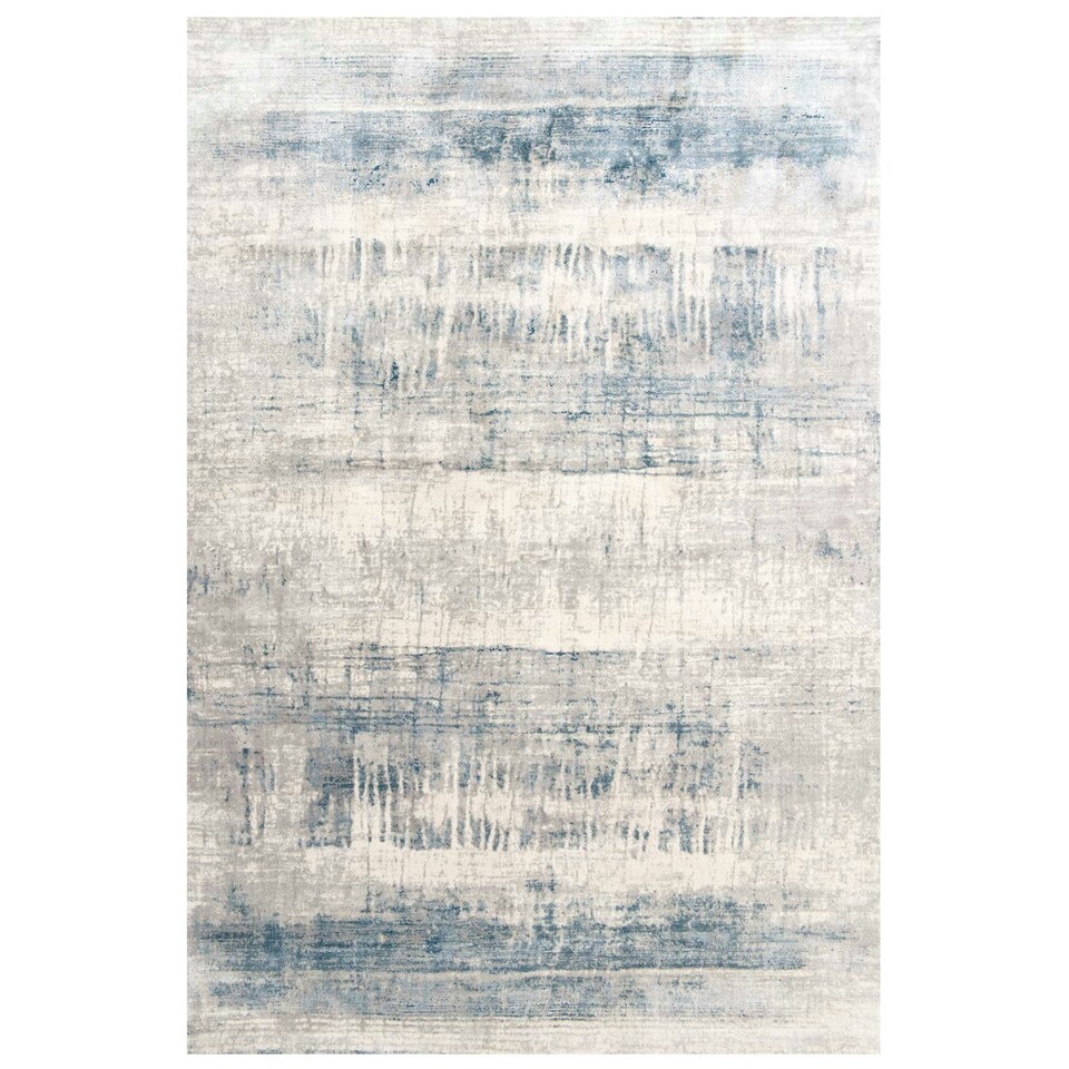 image 1 of KUKOON Silver Grey Distressed Abstract Living Room Area Rug 240cm x 330cm Grey