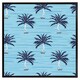 image 2 of Palm trees on blue (Picutre Frame) Brown | Oak | M