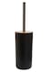 image 1 of Interiors By Premier Black Toilet Brush Holder, Sturdy Bathroom Cleaner With Reinforced Bristles, Slimline Toilet Brush Set | Black
