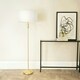 image 1 of ValueLights Maggie Gold Metal Candlestick Slim Floor Lamp Base