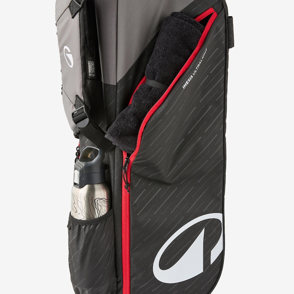 image 1 of Decathlon Ultralight golf stand bag navy black and red
