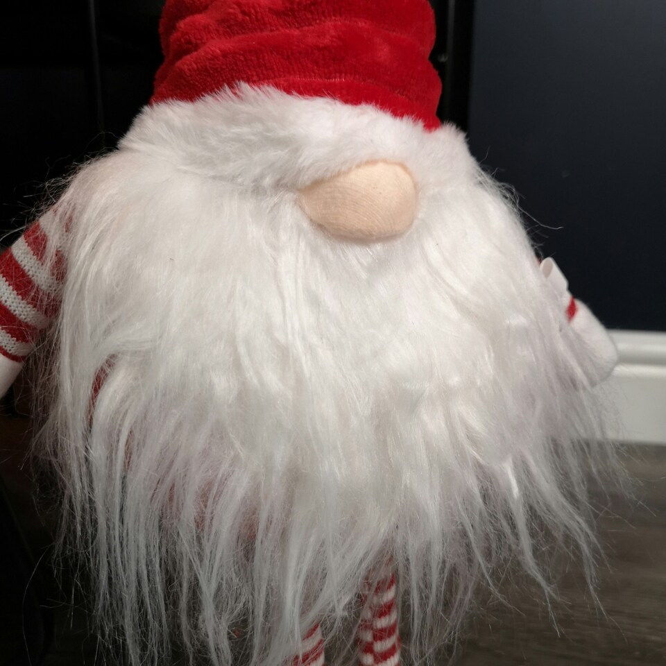 image 1 of 53cm Standing Plush Christmas Gonk with Grooved Hat in Red