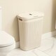 image 2 of Addis Rattan Effect Slim 40L Laundry Hamper - Cream