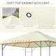 image 4 of Outsunny 3 x 3 Meters Patio Garden Metal Gazebo Marquee Steel Frame with Canopy Awning Tent Water Resistant Cream