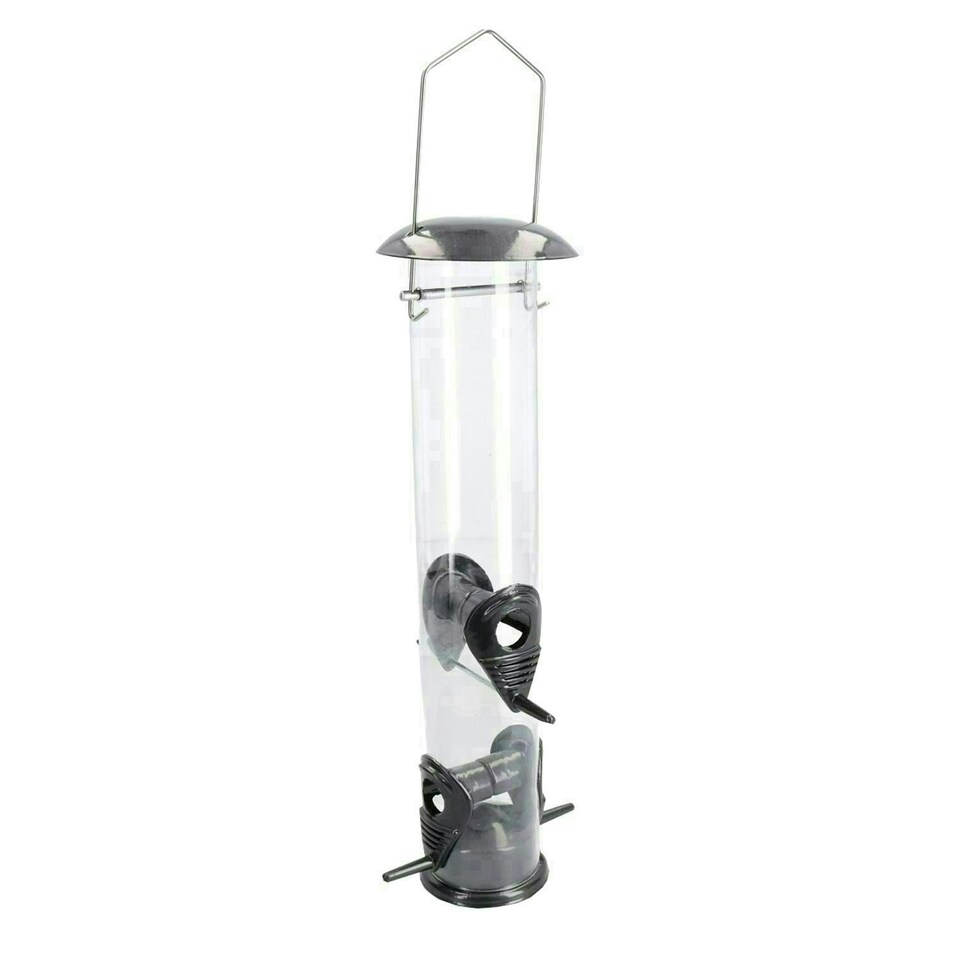 image 1 of Large Deluxe Bird Feeder Seed Holder Hanging Feeding Station Wild Birds