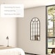 image 3 of HOMCOM Modern Arched Wall Mirror, 110  65 cm Window Mirror for Living Room, Bedroom, Black