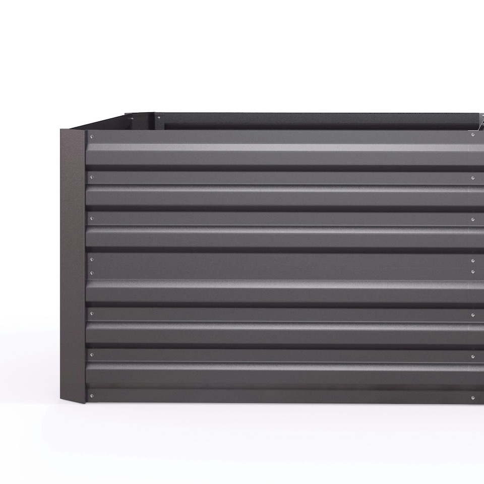 image 1 of Outsunny Galvanised Steel Outdoor Raised Bed w/ Reinforced Rods, Dark Grey