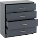 image 2 of Dakota 4 Drawer Chest Grey | Dark Grey