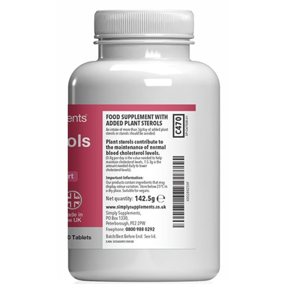 image 1 of Plant Sterols 800mg - 120 Tablets