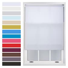 FURNISHED Daylight Roller Blinds Made to Measure Sheer Window Blind with Metal Fittings | White | White | (W) 210cm x (L) 165cm