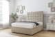 image 3 of Sloomy Alabama Almond Coniston Divan Bed Base No Drawers With 26 Inch Strutted Headboard | Cream | Almond | Small Double | 1