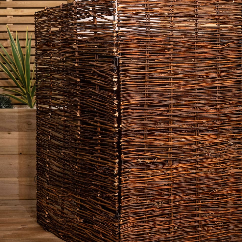 image 1 of 1.16m x 1.22m Double Garden Patio Willow Wheelie Bin Screen Hideaway